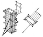 Опалубка колонн на линейных щитах и угловых элементах