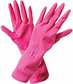 Перчатки хозяйственные латексные с х/б ворсовым напылением Люкс