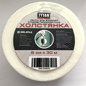 TYTAN Professional Холстянка, лента для заделки стыков гипсокартона, 6 см x 30 м, белая 