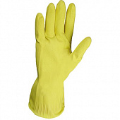 Перчатки латекс общехозяйственные ворсовые Лотос
