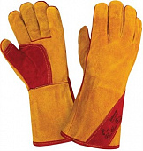 Краги спилковые пятипалые с подкладкой усиленные Люкс