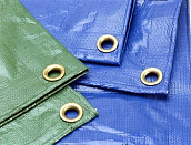 Тент ПВХ неутепленный с люверсами Oxford 420 + (водоупорная пропитка, морозоустойчивая)