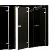 Перегородка из черного стекла