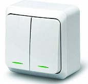 Выключатель 2-кл.ОП 10А инд (7123) FAZENDA