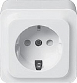 Розетка х 1 с/з б.ш.QUICK