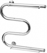 Полотенцесушитель стальной нержавеющий М-образный с полочкой и креплением Сантехкомплект