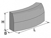 Бордюрный камень БР 80-30-15 Поворотный