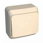 Выключатель одноклавишный наружный бежевый ЭТЮД